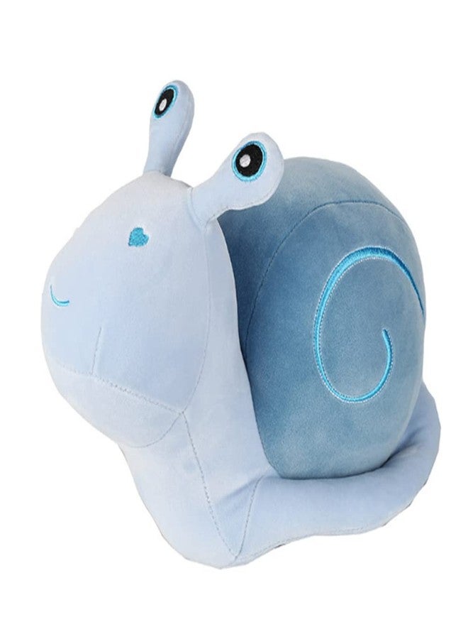OPHRBU 8" Cute Cartoon Snail Doll Plush Toy Cute Soft Snail Plush Toy Snail Stuffed Animal Toy Big Snail Pillow Doll for Valentine's Day Children's Birthday Home Decoration. (Blue) - Image 1